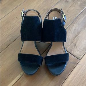 BP black velvet wedges